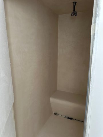 Exemple de réalisation Salle de douche en Mortex 
