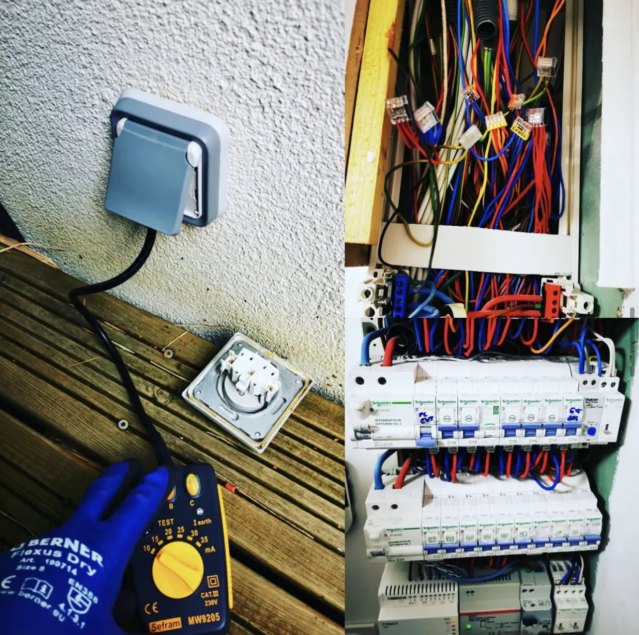 Contrôle électrique et tableau en cours d’intervention — BLUE GOLD CONTROL